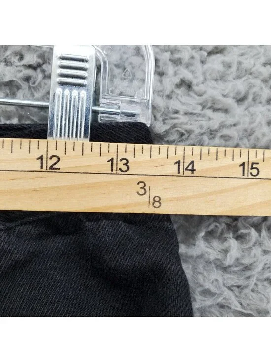 Wrangler Jeans Womens 12 Black High-Waisted Petite 100% Cotton Made In USA - Picture 4 of 10